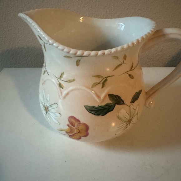 Floral Ceramic Pitcher - Picture 2 of 7